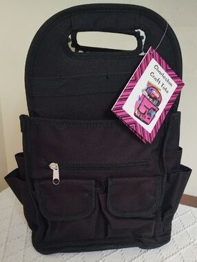 Black Multi-Pocket Organizer Tote
